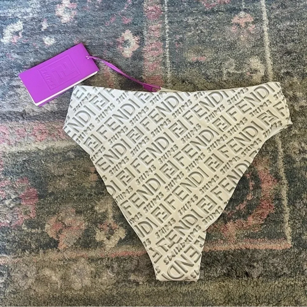 FENDI X SKIMS White Reversible Bikini Bottom NWT New swimwear bathing suit